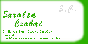 sarolta csobai business card